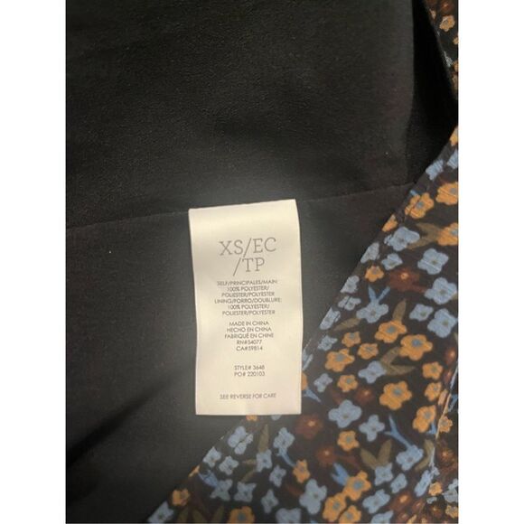 Cabi Poise Long Bell Sleeve Lined‎ Floral Shift Dress Style 3648 - Picture 4 of 4